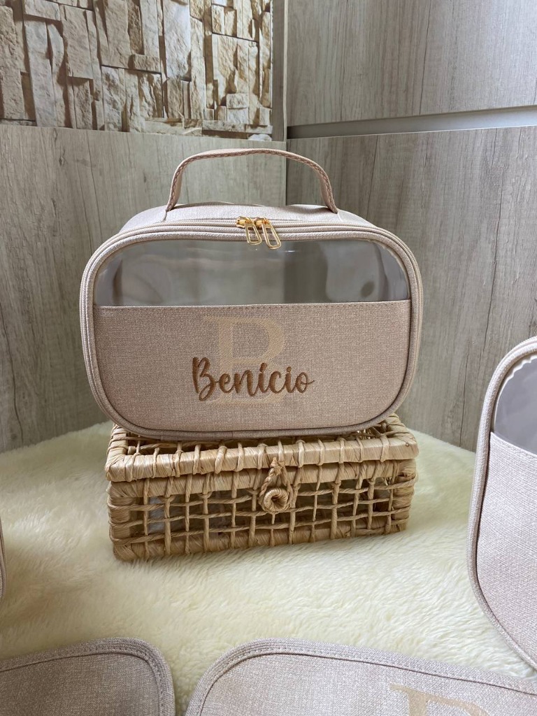 Necessaire Box Transparente personalizada - Suze Bolsas